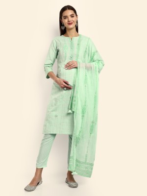 MUMZHUG Embroidered Kurta, Patiala & Dupatta Set