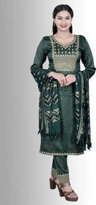 SABRANG MIX & MATCH Embroidered Kurta, Trouser/Pant & Dupatta Set