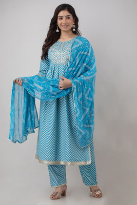 Radha Rani creation Women Kurta Palazzo Dupatta Set