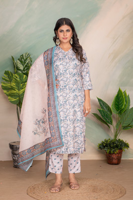 Tylissa Solid Kurta, Trouser/Pant & Dupatta Set