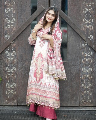 HEENA CREATION Printed Anarkali Kurta, Bottom & Dupatta Set