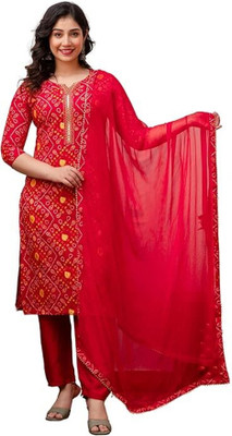 ROYALETHNICAURA Embellished Kurta, Trouser/Pant & Dupatta Set