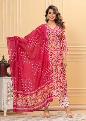 HARITWAL Printed Kurta, Palazzo & Dupatta Set