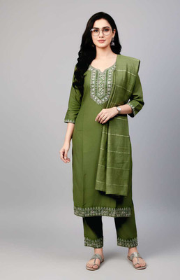 NOMANI FASHION Embroidered Kurta, Palazzo & Dupatta Set