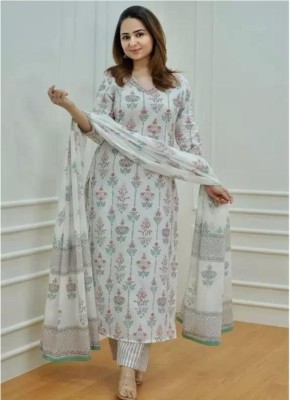 Fargin Printed Kurta, Trouser/Pant & Dupatta Set