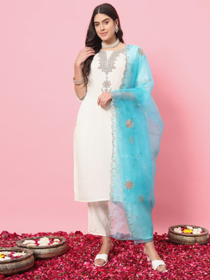 VredeVogel Embroidered Kurta, Trouser/Pant & Dupatta Set