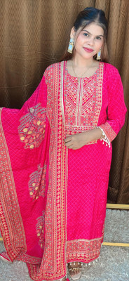 STYLEONMES Embroidered Kurta, Trouser/Pant & Dupatta Set