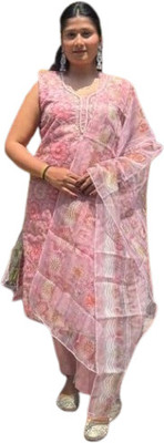 UTTAM FASHION Embellished Kurta, Trouser/Pant & Dupatta Set