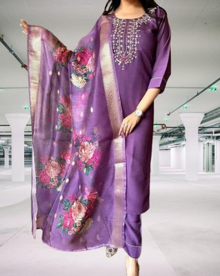 ROZRI Embroidered Kurta, Trouser/Pant & Dupatta Set