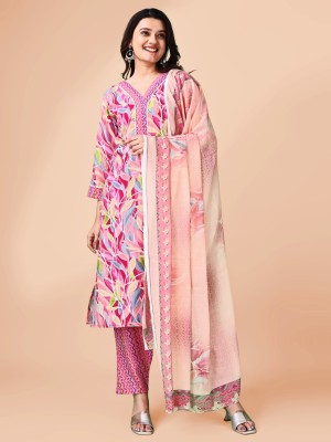 Muskan Collection Floral Print Kurta, Patiala & Dupatta Set