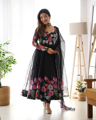 LOKITA WORLD Floral Print Kurta, Salwar & Dupatta Set