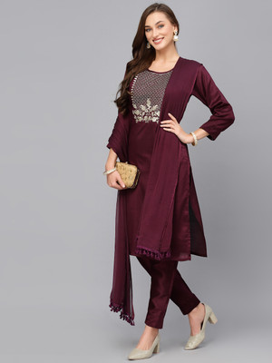 PILUDI Women Kurta Pant Dupatta Set