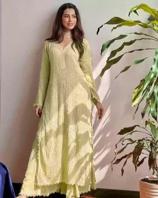 Tanvicreation Embroidered, Printed Kurta, Trouser/Pant & Dupatta Set