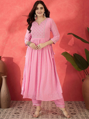 Sangria Printed Kurta, Trouser/Pant & Dupatta Set