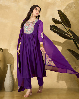 Kvsfab Embroidered Kurta, Trouser/Pant & Dupatta Set