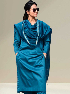 Joyfinity Solid Kurta, Salwar & Dupatta Set