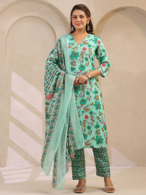 Anouk Rustic Printed Kurta, Trouser/Pant & Dupatta Set