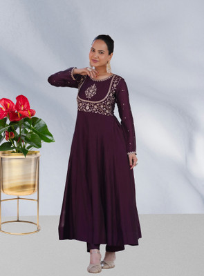 KHANJAN FASHION Embroidered, Floral Print, Self Design Kurta, Trouser/Pant & Dupatta Set