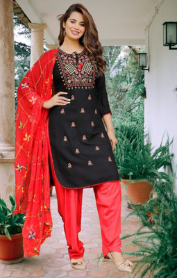 vasuprada Embroidered Kurta, Patiala & Dupatta Set
