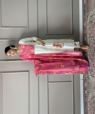 P Creation Floral Print Kurta, Trouser/Pant & Dupatta Set