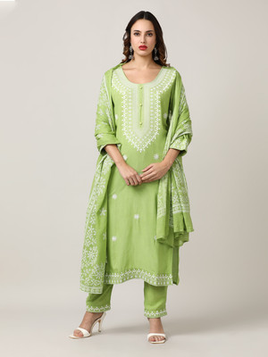 Jaipur Kurti Self Design Kurta, Trouser/Pant & Dupatta Set