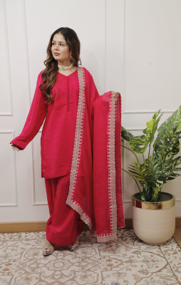 shopbegum Embroidered Kurta, Salwar & Dupatta Set