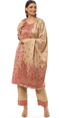 RANGRITI Solid Kurta, Palazzo & Dupatta Set