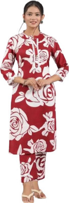 Kanha Enterprises Printed Kurta, Palazzo & Dupatta Set