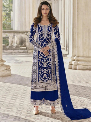 legacyethnic Embroidered Kurta, Trouser/Pant & Dupatta Set