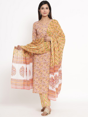 KBZ Printed Kurta, Palazzo & Dupatta Set