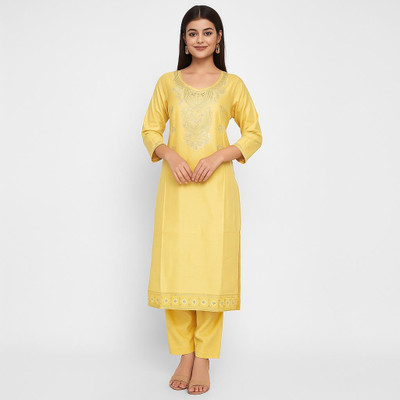 Girijesh Singh Embroidered Kurta, Trouser/Pant & Dupatta Set