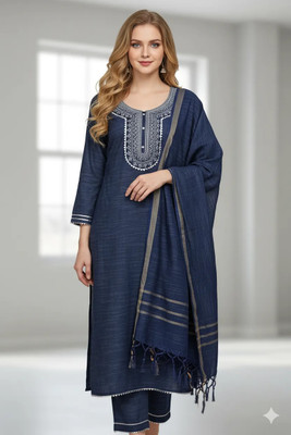 Sadiya Attire Embroidered Kurta, Trouser/Pant & Dupatta Set