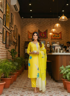 INSPIREFASHION Floral Print Kurta, Salwar & Dupatta Set