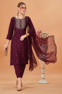 Rahigomar Embroidered Kurta, Salwar & Dupatta Set