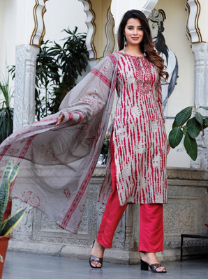 anjali fashion Printed Kurta, Trouser/Pant & Dupatta Set