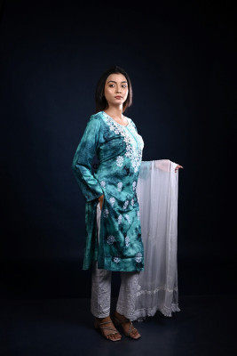 MALKIAT Embroidered Kurta, Trouser/Pant & Dupatta Set