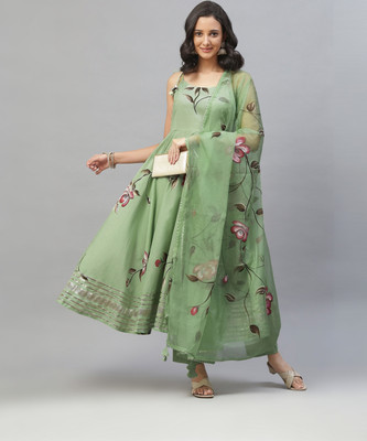 DIVENA Printed Kurta, Trouser/Pant & Dupatta Set