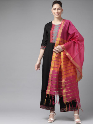 CreationRajvi Printed Kurta, Palazzo & Dupatta Set