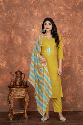 Shanti Creation Embroidered Kurta, Trouser/Pant & Dupatta Set