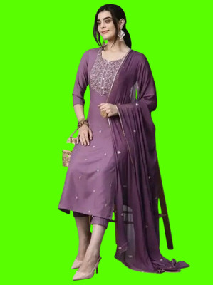 SHARDAFASHION Embroidered Kurta, Palazzo & Dupatta Set