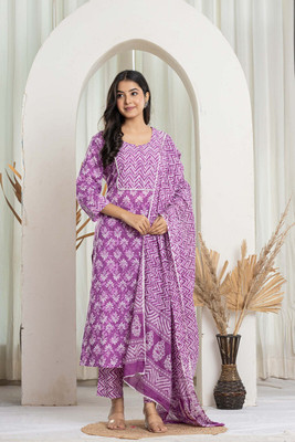 KOMAL ENTERPRISES Floral Print Kurta, Trouser/Pant & Dupatta Set