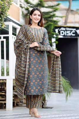 Vifa Plus Printed Kurta, Trouser/Pant & Dupatta Set