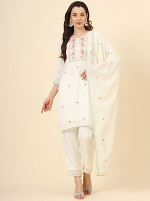 HOUSE OF COMMON Embroidered Kurta, Trouser/Pant & Dupatta Set