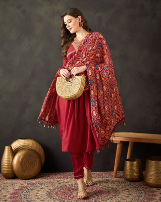 SheWill Printed Kurta, Trouser/Pant & Dupatta Set