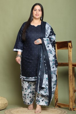 Marina Printed Anarkali Kurta, Bottom & Dupatta Set