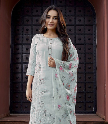 Royal Export Embroidered Kurta, Trouser/Pant & Dupatta Set