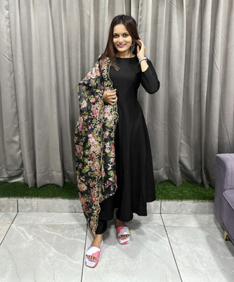Gevariya Traders Printed Kurta, Palazzo & Dupatta Set