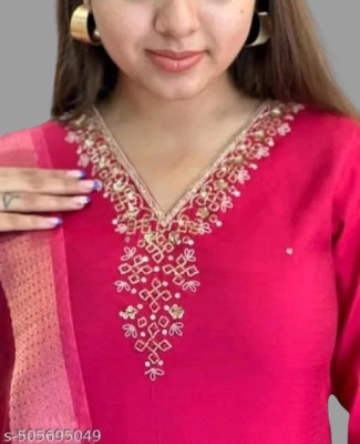 Mahi Fashion Embroidered Kurta, Trouser/Pant & Dupatta Set