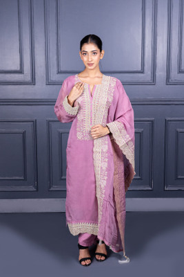 ruuBruu Embroidered Kurta, Trouser/Pant & Dupatta Set