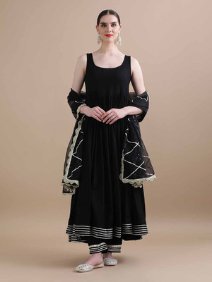 Jaipur Kurti Solid Kurta, Trouser/Pant & Dupatta Set